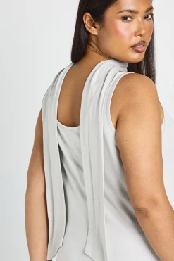 Débardeur Grande Taille À Encolure Dégagée Avec Foulard