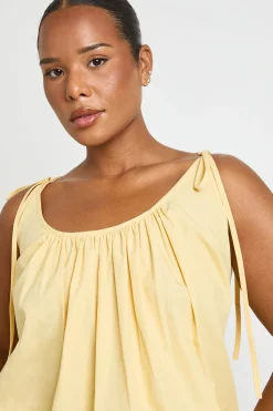 boohoo Débardeur Grande Taille À Encolure Arrondie Et Bretelles Nouées<Femme Tops