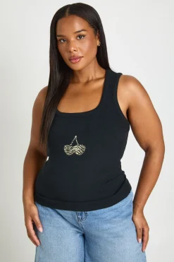 Débardeur Grande Taille Imprimé Cerises Zébrées