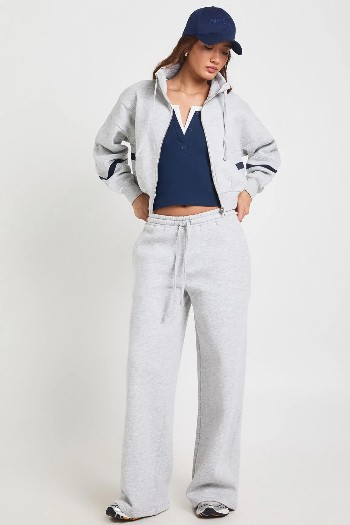 Débardeur Henley Côtelé À Boutons Avec Détails Contrastés