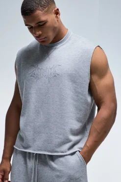 Débardeur Homme Boxy En Jersey Bouclette Active
