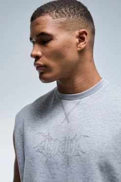 Débardeur Homme Boxy En Jersey Bouclette Active