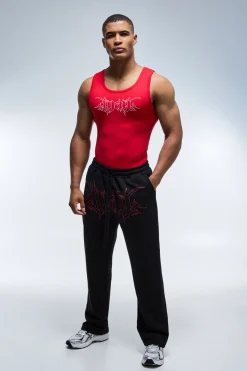 boohooMAN Débardeur Homme Côtelé Coupe Ajustée Muscle Active<Femme Athleisure