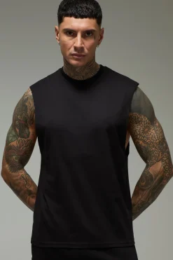 Débardeur Homme Grande Taille Coton Gym Actif Emmanchures Basses Coupe Regular