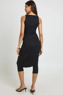 boohoo Débardeur Long Asymétrique À Détail Drapé<Femme Tops