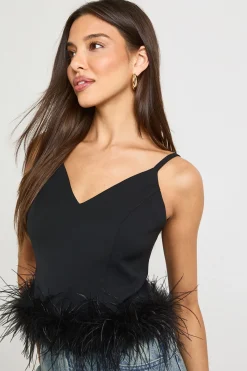 boohoo Débardeur orné de plumes<Femme Tops