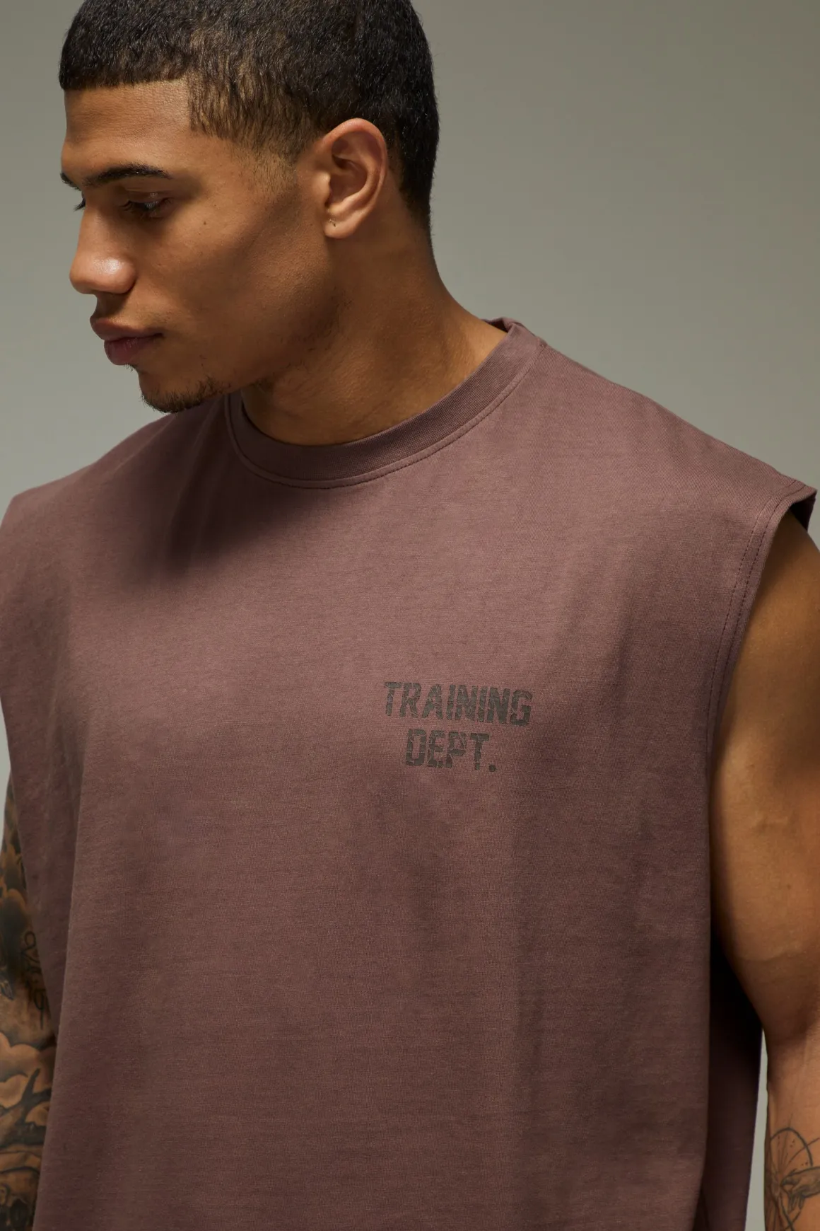 Débardeur Oversize Délavé Training Dept