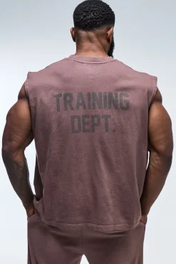 Débardeur Oversize Délavé Training Dept