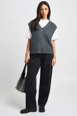 boohoo Débardeur Oversize En Maille Douce Col V<Femme Tops D’Automne|Tops