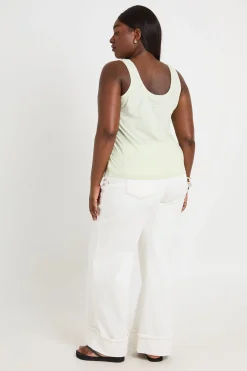 Débardeur Transparent Grande Taille À Encolure Dégagée