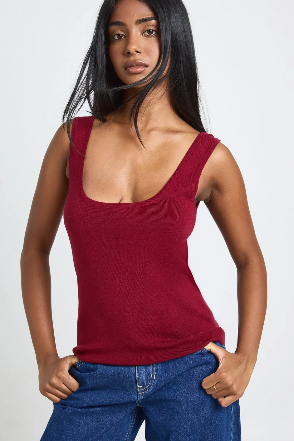 boohoo Débardeur Tricoté À Encolure Arrondie<Femme Pulls Et Gilets|Toutes Les Mailles