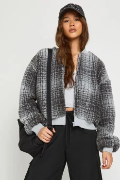 boohoo Découvrez la veste bomber Teddy<Femme Vestes & Manteaux|Manteaux Teddy