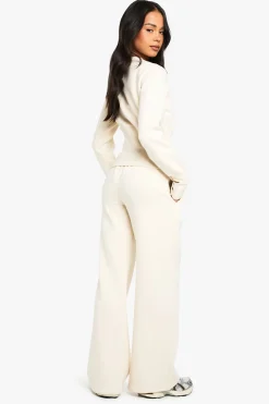 boohoo Deep Hem Popper Bomber Sweatshirt Tracksuit<Femme Survêtements|Survêtements