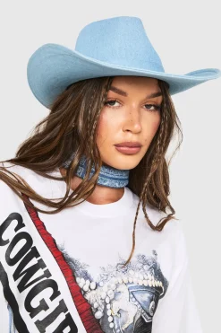 Denim Cowboy Hat