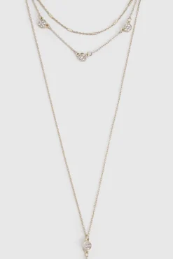 Diamante Chain Choker & Plunge Necklace