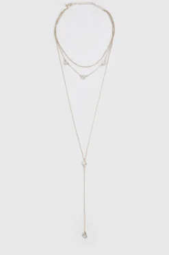 Diamante Chain Choker & Plunge Necklace