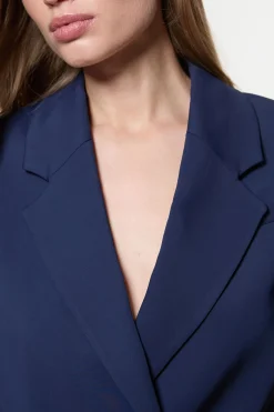 KarenMillen Digital Ophelia Blazer ajusté soigné à dos drapé et à simple boutonnage<Femme Tailleurs|Blazers