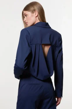 KarenMillen Digital Ophelia Blazer ajusté soigné à dos drapé et à simple boutonnage<Femme Tailleurs|Blazers