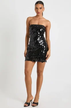 Disque à sequins bandeau robe skater