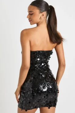 Disque à sequins bandeau robe skater