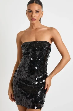 Disque à sequins bandeau robe skater