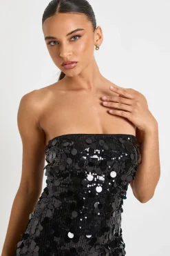 Disque à sequins bandeau robe skater