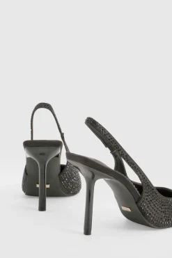boohoo Édition limitée d'escarpins à bride arrière ornés< Chaussures Festives|Chaussures À Talons