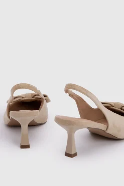 Dora Escarpins À Talon Aiguille Moyen Avec Nœud En Synthétique Synthétique Et Bride Arrière
