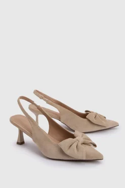 Dora Escarpins À Talon Aiguille Moyen Avec Nœud En Synthétique Synthétique Et Bride Arrière