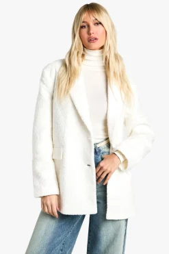 boohoo Double Breast Boucle Wool Blazer<Femme Manteaux Et Vestes D’Automne|Vestes & Manteaux