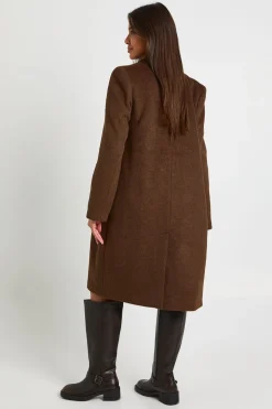 Double-Breasted Wool Look Coat