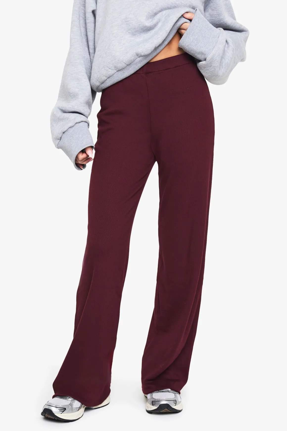 Double couche en modal côtelé à jambe large