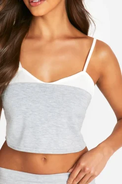 Double Layer Contrast Cami Top