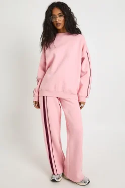 Double Side Striped Oversized Sweatshirt