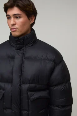 Doudoune Bouffante Col Montant Coupe Boxy