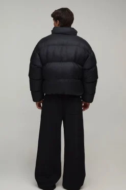 Doudoune Bouffante Col Montant Coupe Boxy