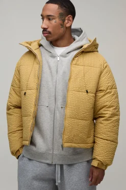 boohooMAN Doudoune À Casynthétiqueche Coupe Regular À Carreaux<Homme Manteaux Et Vestes