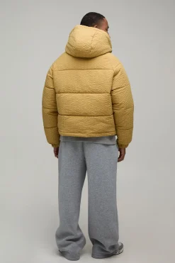 boohooMAN Doudoune À Casynthétiqueche Coupe Regular À Carreaux<Homme Manteaux Et Vestes