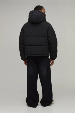 boohooMAN Doudoune À Casynthétiqueche Coupe Regular À Carreaux<Homme Manteaux Et Vestes