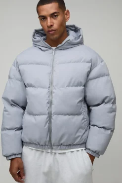 boohooMAN Doudoune À Casynthétiqueche Matelassée Mi-saison Coupe Regular Homme Essentielle<Homme Nouveautés Grande Taille|Tout Afficher