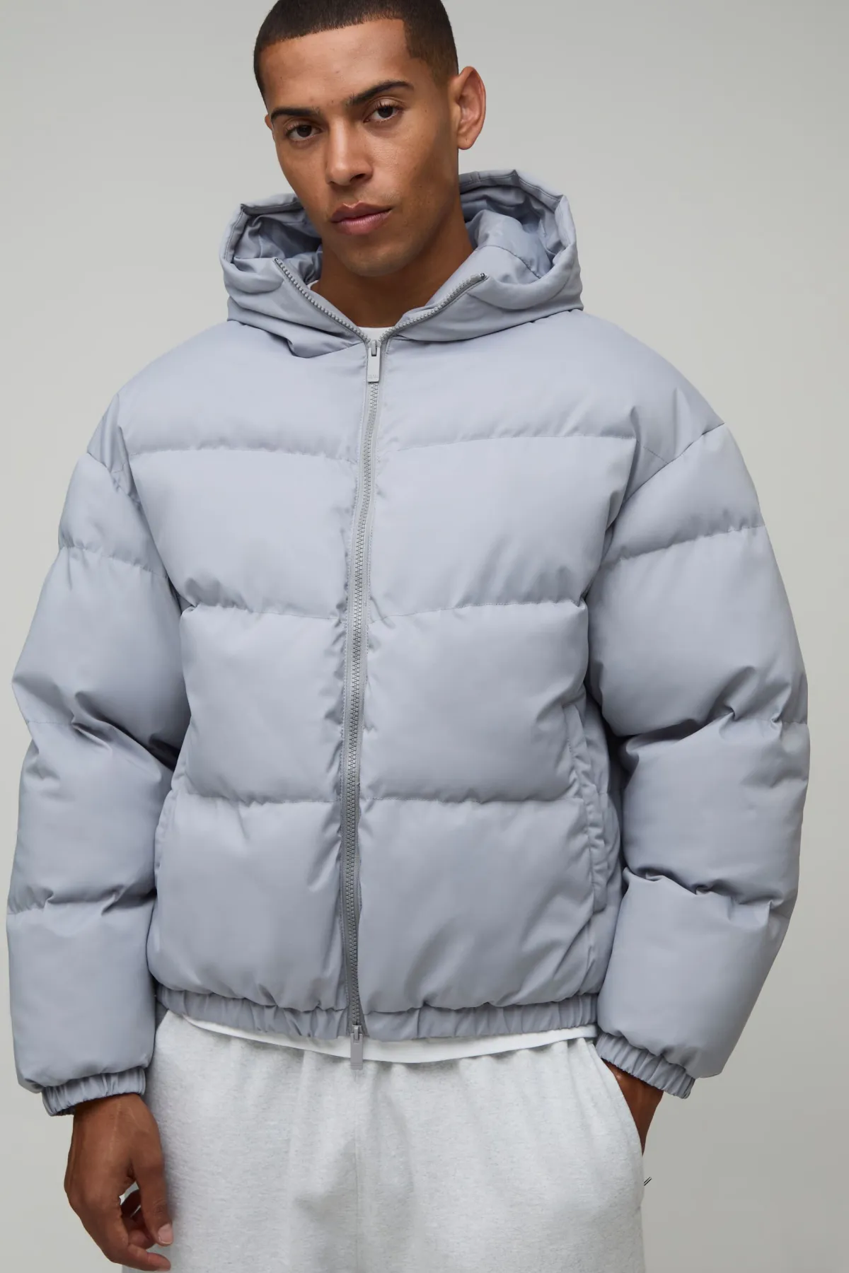 boohooMAN Doudoune À Casynthétiqueche Matelassée Mi-saison Coupe Regular Homme Essentielle<Homme Nouveautés Grande Taille|Tout Afficher