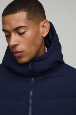 Doudoune À Casynthétiqueche Matelassée Mi-saison Coupe Regular Homme