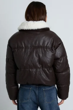 boohoo Doudoune à col en fourrure<Femme Doudounes|Vestes & Manteaux