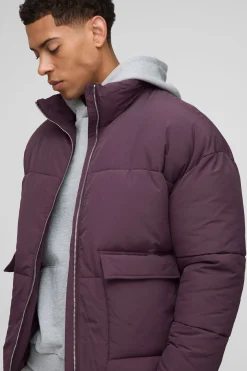 Doudoune à col entonnoir, coupe boxy, rembourrée de façon extrême