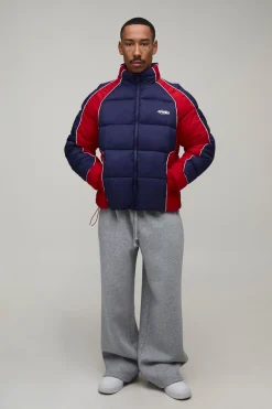 Doudoune Homme Coupe Regular À Blocs De Couleur Et Manches Raglan