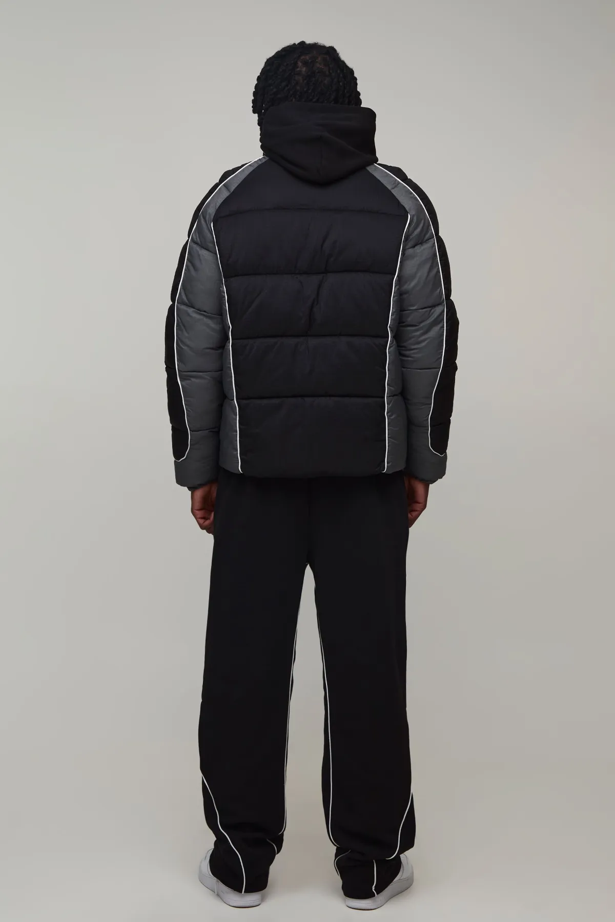 boohooMAN Doudoune Homme Grande Taille Coupe Regular À Blocs De Couleur Et Manches Raglan<Homme Tout Afficher|Vestes & Manteaux Tall