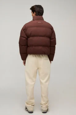 Doudoune Homme Matelassée Mi-saison Col Montant Coupe Boxy Essentielle