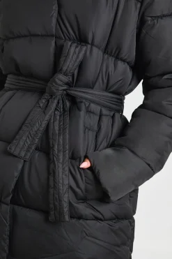 boohoo Doudoune longue ceinturée<Femme Doudounes|Vestes & Manteaux