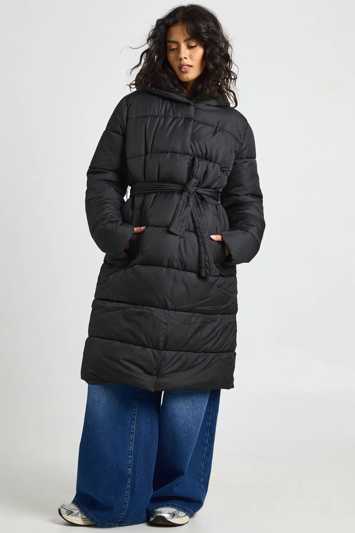 boohoo Doudoune longue ceinturée<Femme Doudounes|Vestes & Manteaux