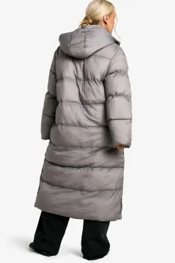 Doudoune matelassée longue à capuche